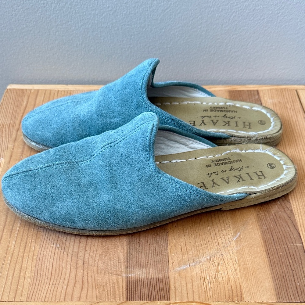 Hikaye Suede Slip-On Mules size 8